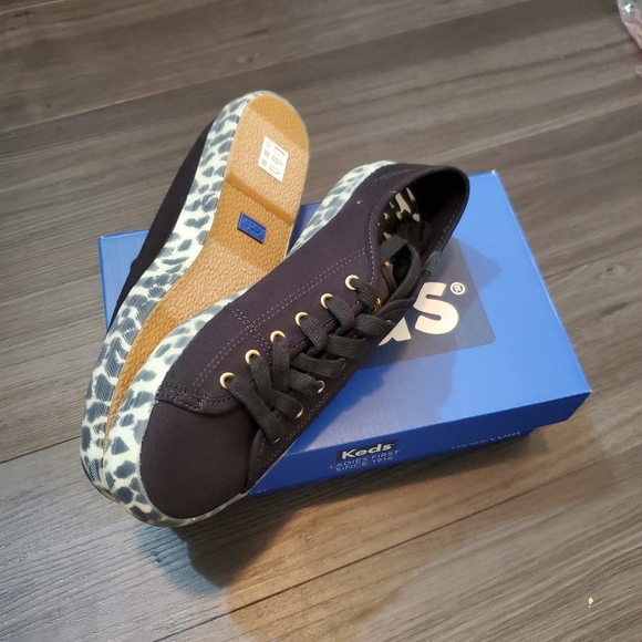 Keds Kickstart Leo Foxing Black Sneakers - Picture 3 of 6